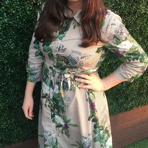 Zara XXL (fits like XL) mid-calf shirt dress. In great condition